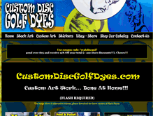 Tablet Screenshot of customdiscgolfdyes.com